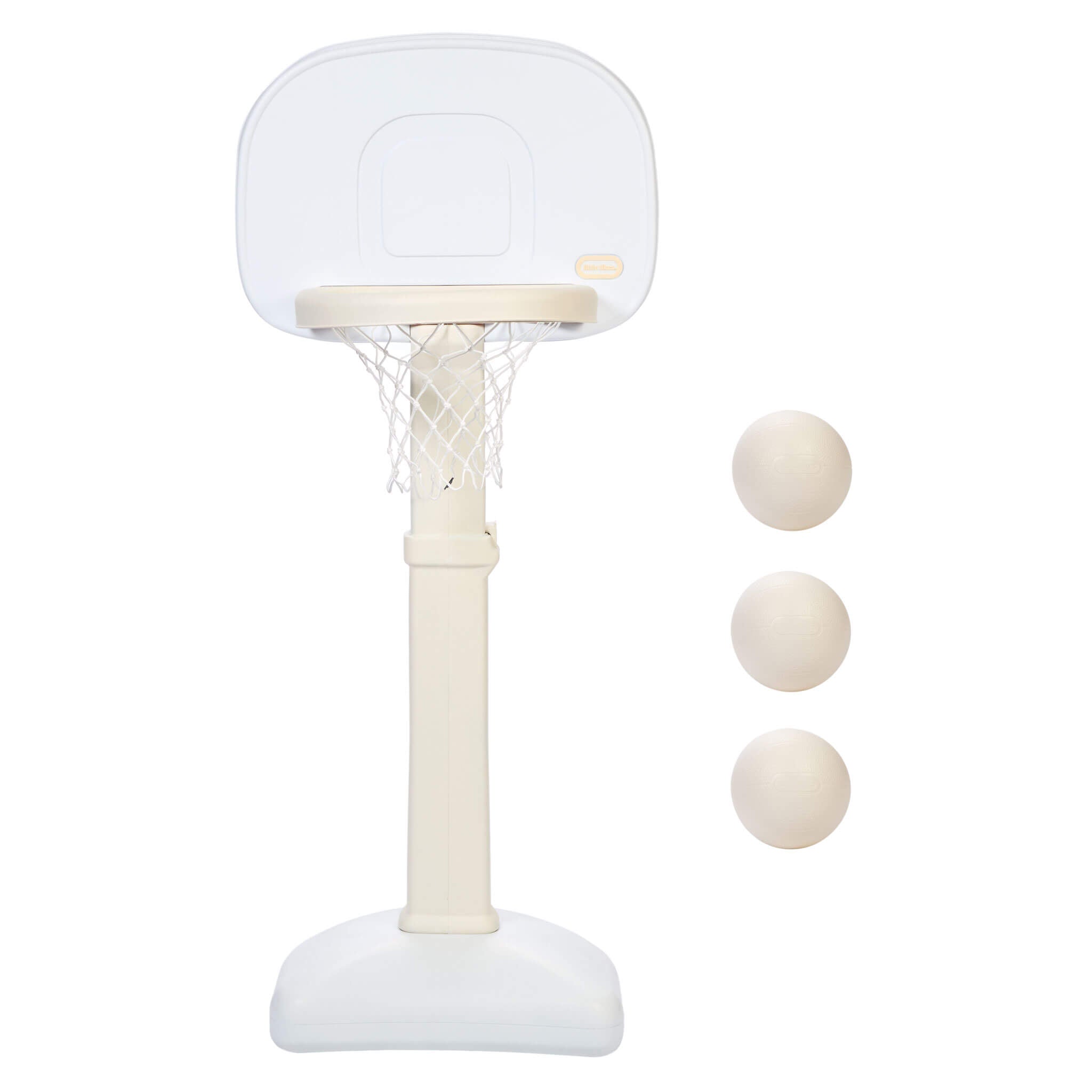 Little Tikes Cloud Collection - TotSports Easy Score Basketball Set w/ 3 Balls – White