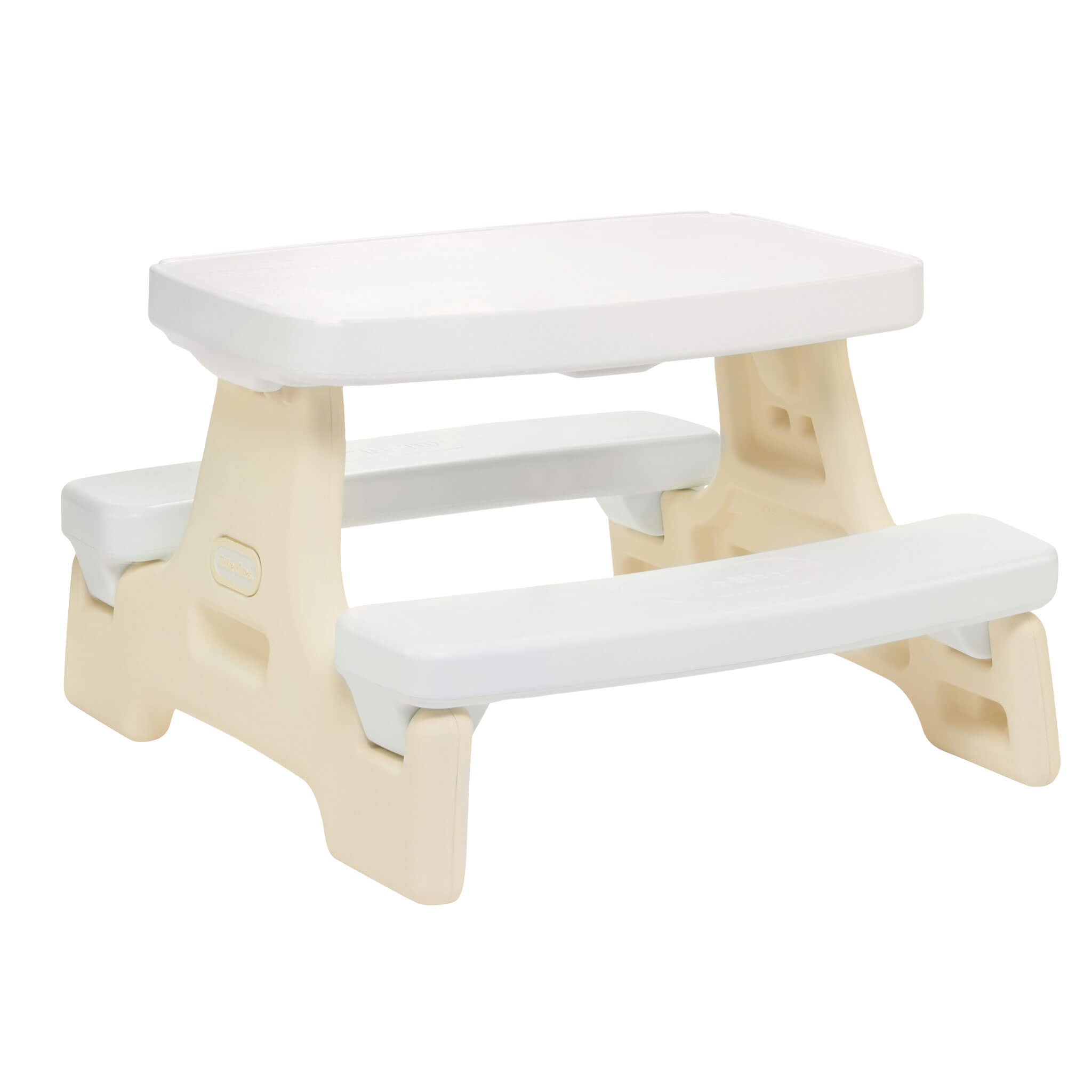 Little Tikes Cloud Collection Easy Store Jr. Play Table – White, Foldable Toddler Picnic Table and Chair Set, Indoor/Outdoor Activity Table for Kids, Boys and Girls Ages 18 Months to 5 Years